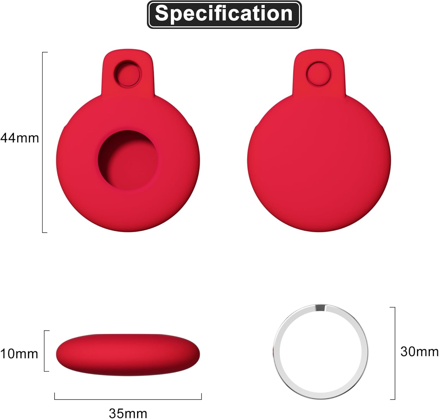 Svanove Llavero para Airtag con llavero Airtag, funda para Airtag de Siliocne, bonitos accesorios para Airtag para niños, equipaje, collar de perro