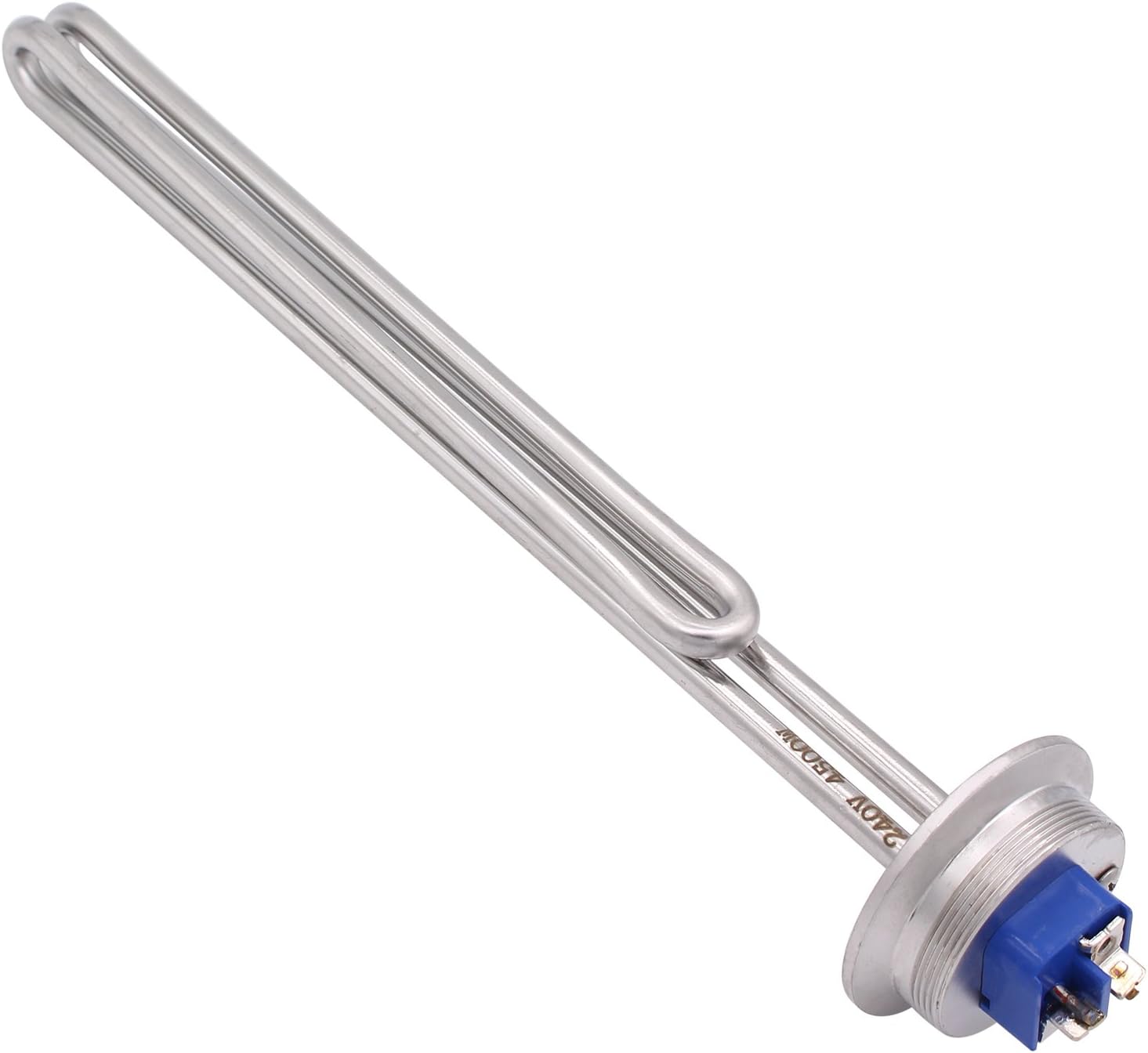 DERNORD Calentador de agua eléctrico de 2 pulgadas (OD64) Tri-clamp 240V 4500W Foldback Elemento de calefacción con baja densidad de vatios