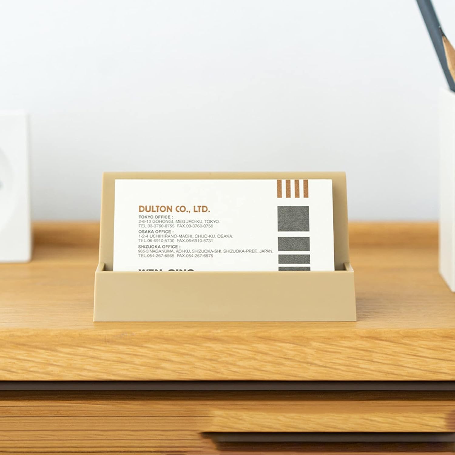 Hilsayum Soporte para tarjetas de visita, organizador vertical de tarjetas, organizador de escritorio, suministros de oficina para mesa, espacio de