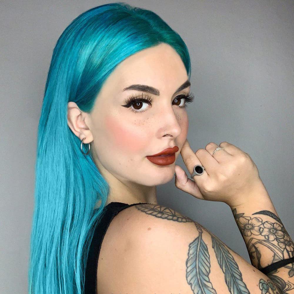 MANIC PANIC Paquete de tinte para el cabello turquesa atómico con tinte para el cabello azul vudú