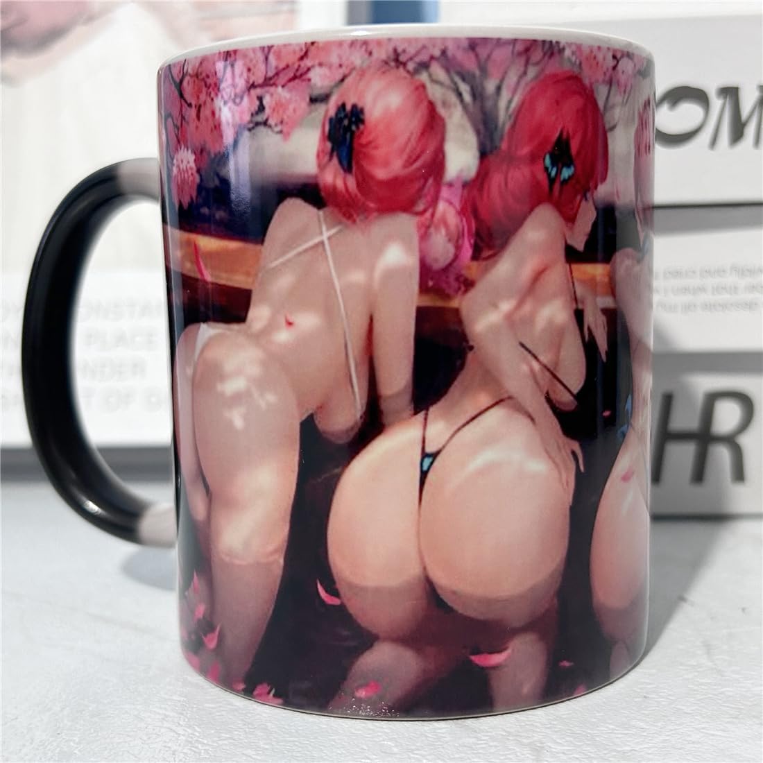 Taza de café de belleza de anime sensible al calor, taza de cerveza de café que cambia de color, taza de café creativa, buen regalo para fanáticos