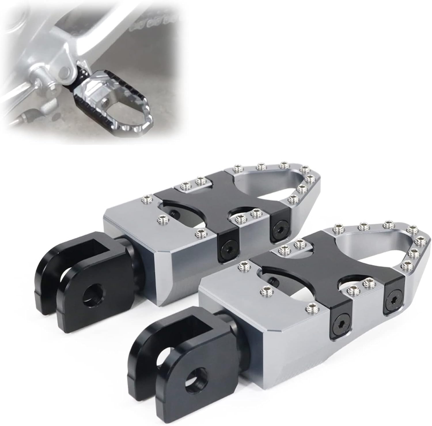 Footpeg Motorcycle Accessories Foot Pegs Pedal Rest For YAMAHA XJ6 XJ 6 XJ6 DIVERSION 2009-2016 2010 2011 2012 2013 2014 2015 (Color  Titanium)