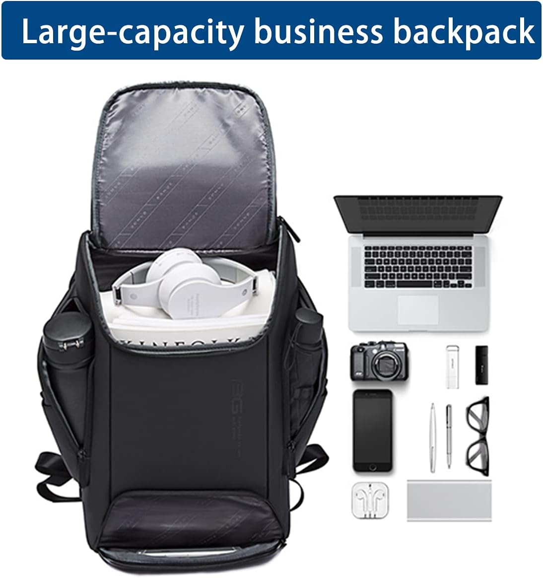 OZUKO Mochila para portátil inteligente de negocios, mochila antirrobo para hombre, bolsa para laptop de 15.6 pulgadas, mochila de mano para fin de