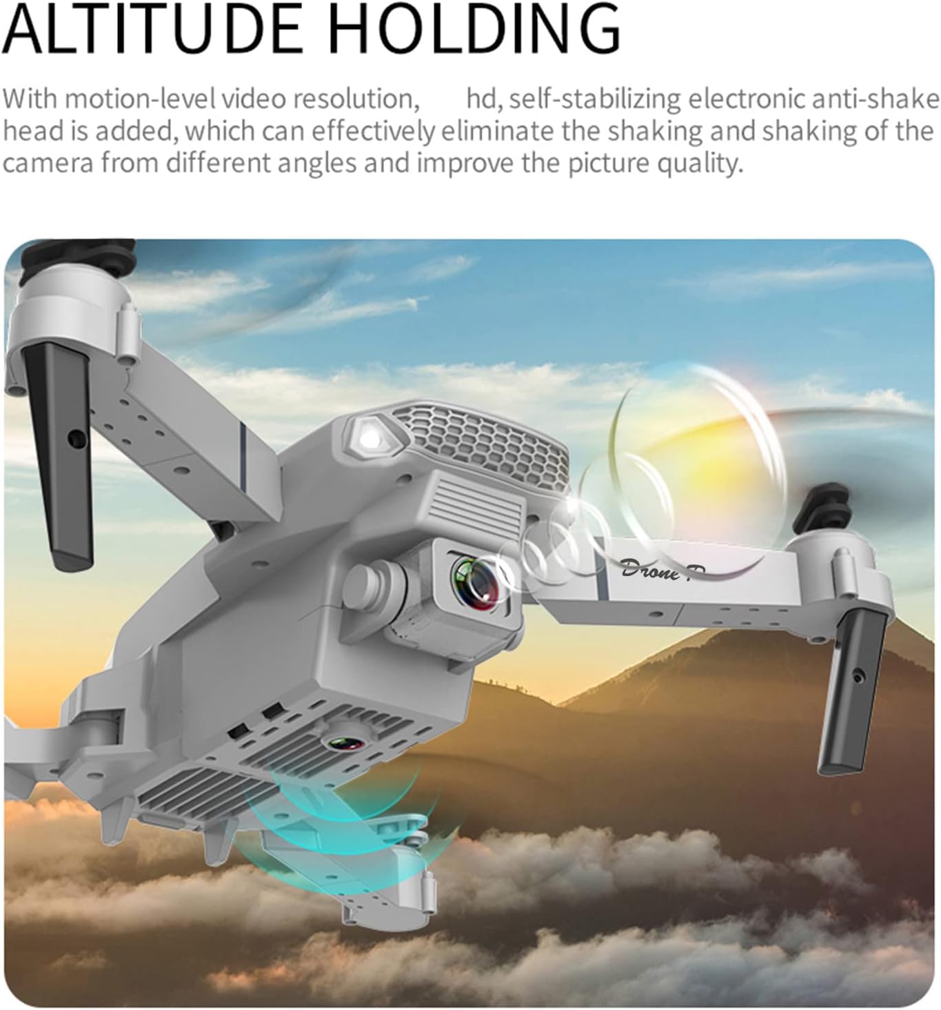 1080P HD Dual Camera FPV Mini Aerial Photography Drone, Foldable WiFi Quadcopter RC Drones, Rolling 360 Headless Mode 3-Level Flight Speed, Remote