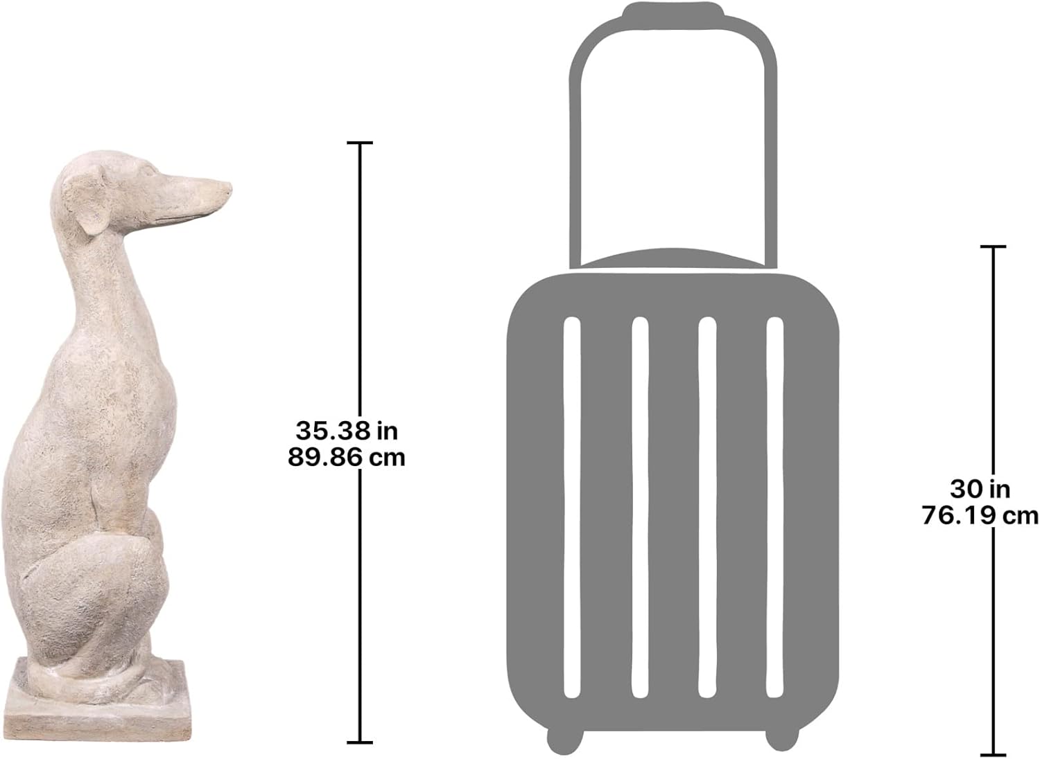 Design Toscano Estatua de perro centinela de galgos italiano Art Deco Whippet