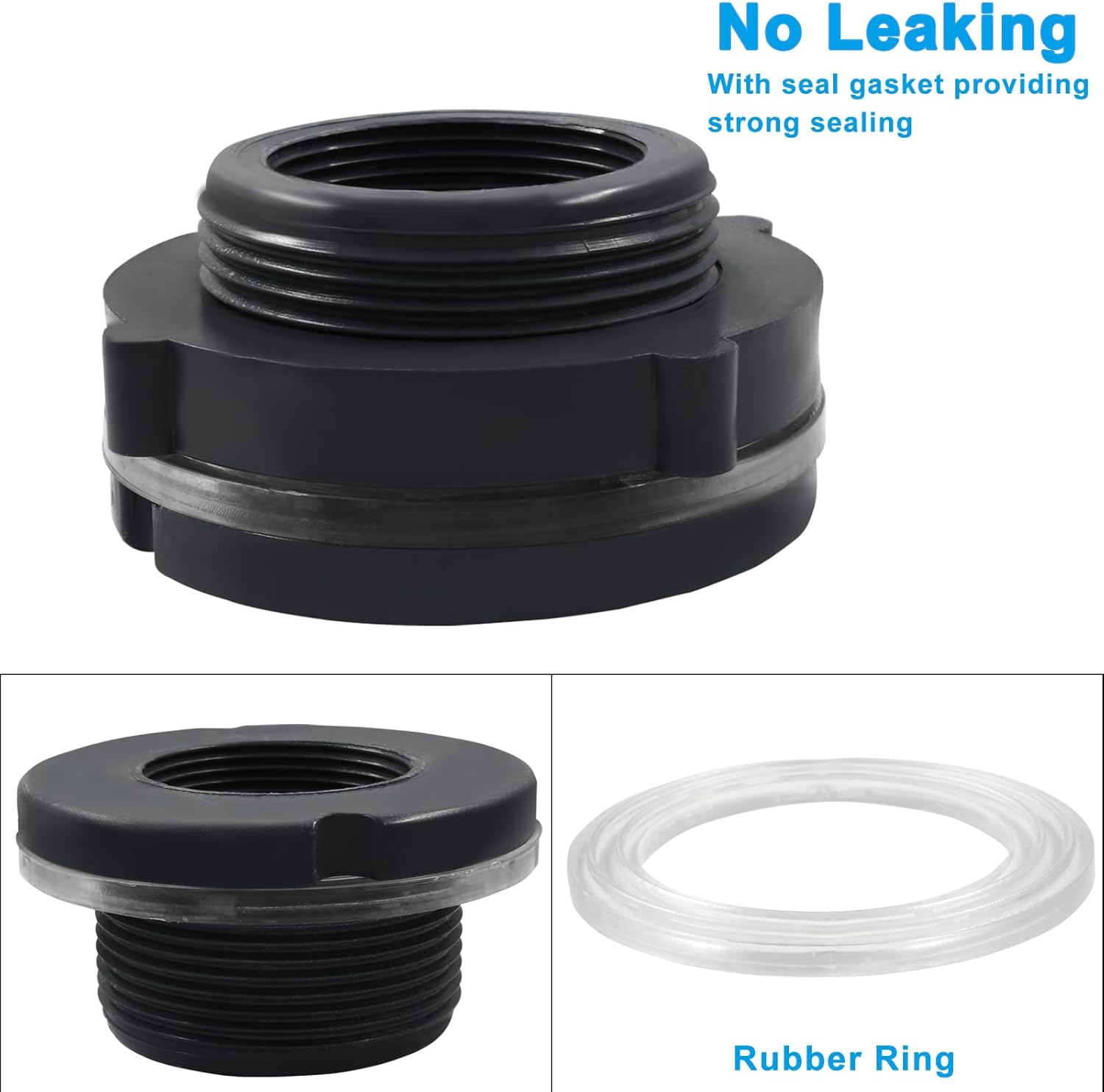 1 paquete de 1-12″ PVC mamparo de montaje para barriles de lluvia, acuarios – gris oscuro