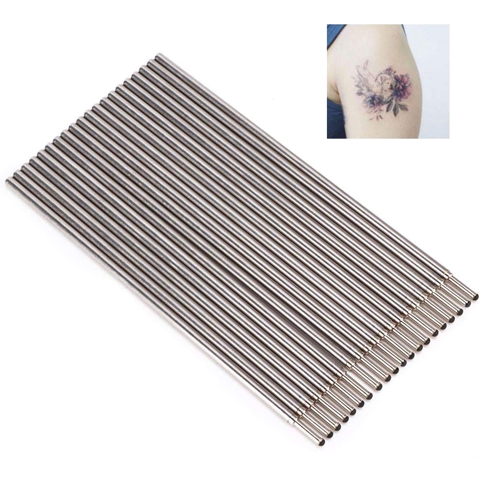 20 unidadescaja de piercings de tatuaje, punta de aleación, puntas de puntas, líneas de rotulador, rotulador de piel para tatuaje, núcleos,