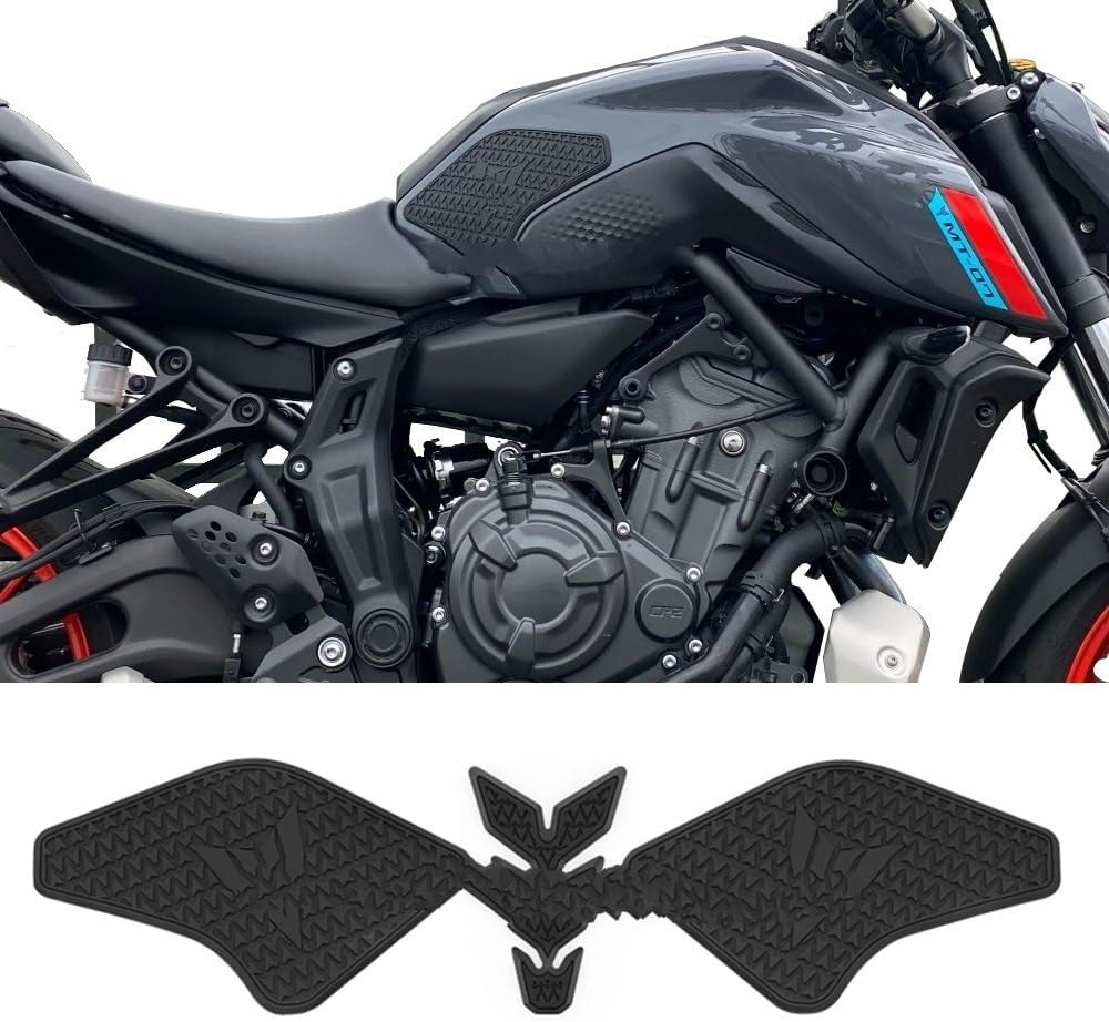Motorcycle Fuel Tank Sticker Motorcycle Anti-Slip Side Fuel Tank Sticker for Y&AMAHA MT 07 MT07 MT-07 2021 – Tank Pad Knee Traction Pad Grip Fuel