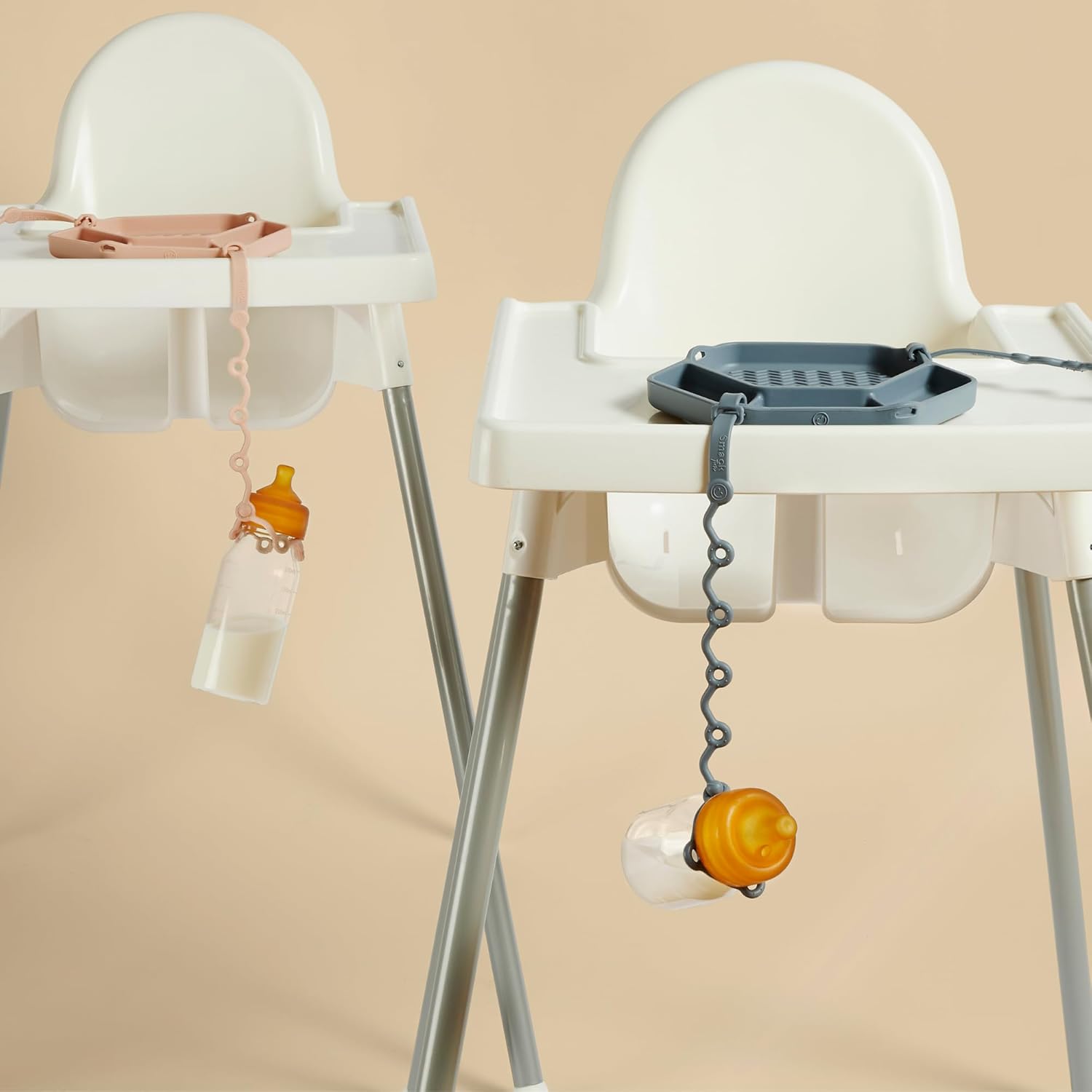 Fun Strap – Correa de seguridad de juguete, silicona elástica de grado alimenticio, no más juguetes, botella y chupete caída del piso del cochecito,
