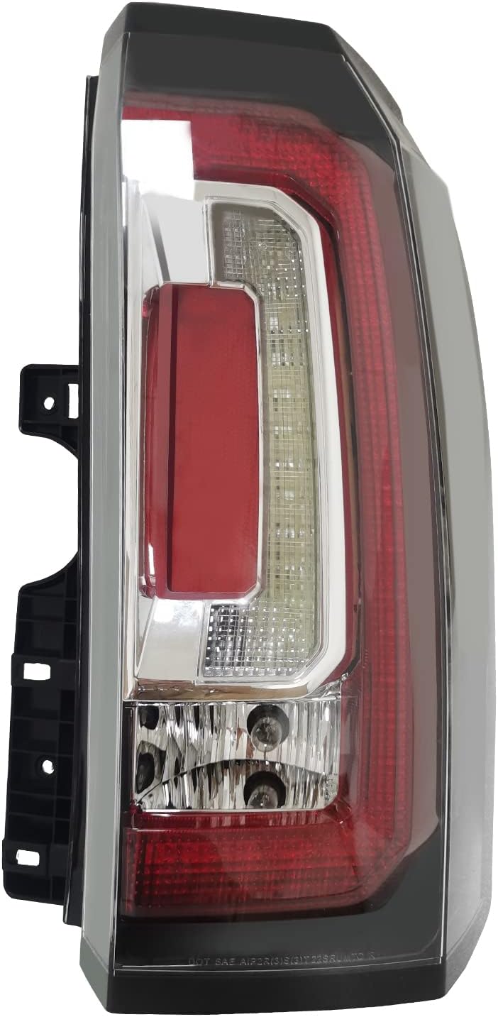 TBVECHI Conjunto de luz trasera lateral del pasajero compatible con GMC Yukon y Yukon XL 2015 2016 2017 2018 2019 2020 con lente transparente