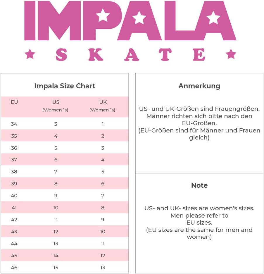 Impala Rollerskates – Patines para mujer (niñas grandesadultas), Blanco 9