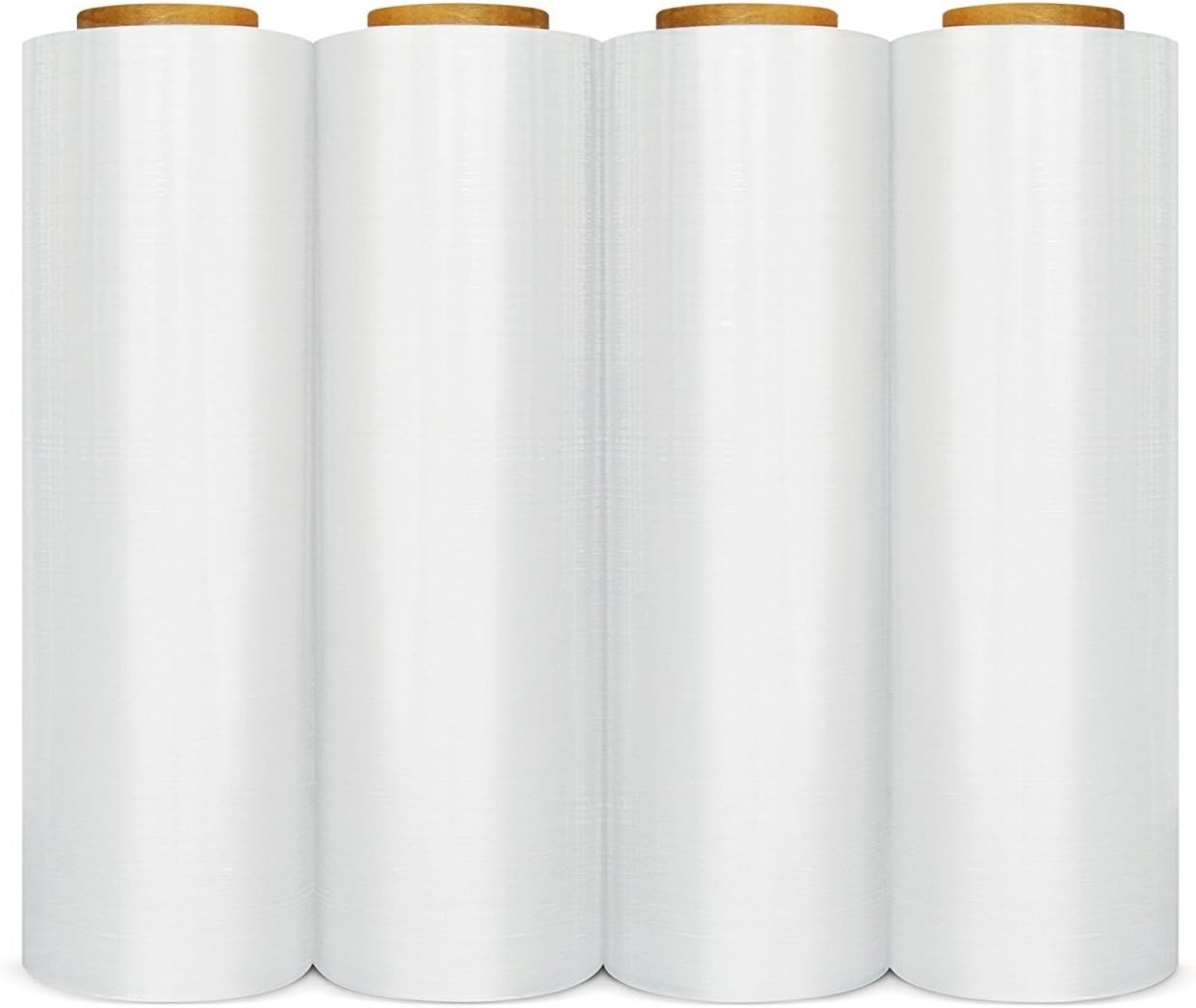PSBM – Envoltura elástica, paquete de 4, 18 pulgadas x 2000 pies, calibre 60, adherencia de plástico transparente, rollos de película elástica a