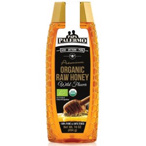 Palermo Miel orgánica 100% flor silvestre, filtrada, cruda, 16 onzas Palermo Miel orgánica 100% flor silvestre, filtrada, cruda, 16 onzas