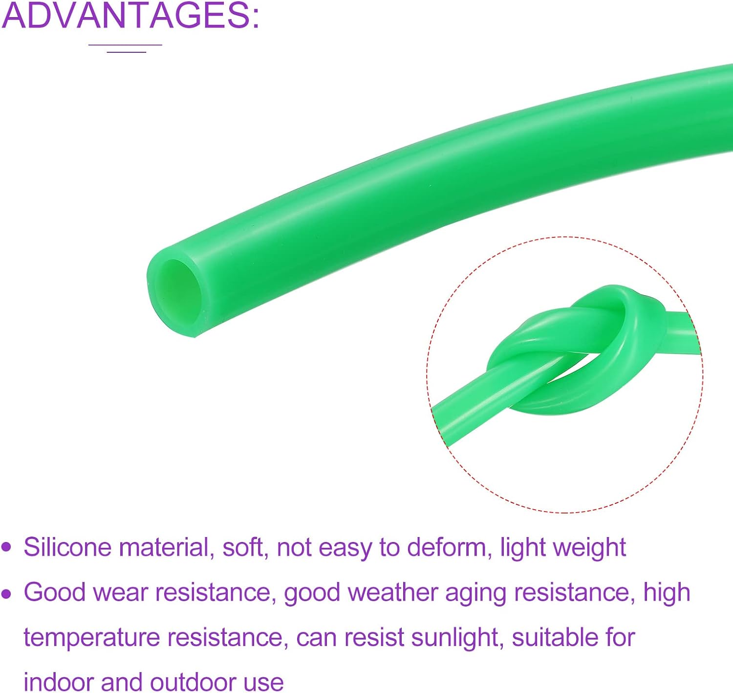 DMiotech Tubo de silicona de 38 pulgadas DI 12 pulgadas OD de 3.3 pies, manguera de silicona industrial verde, para bomba de aire de agua, riego de