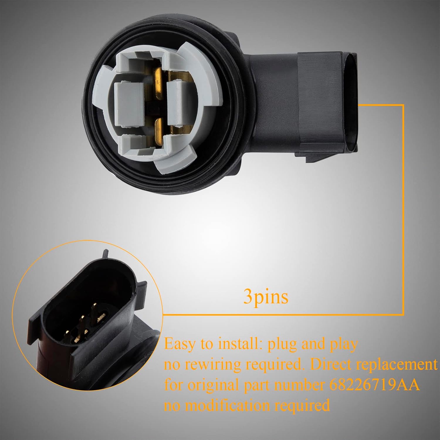 Enchufe de luz trasera, arnés de cableado para lámpara trasera, conector de enchufe de repuesto para Dodge Ram 1500 2009-2020 Ram 2500 3500