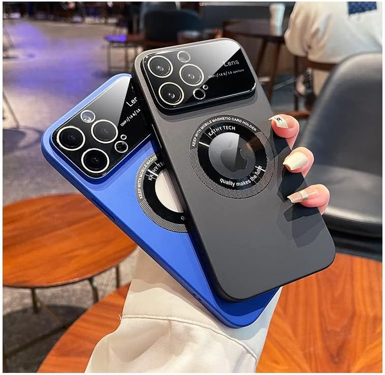 Funda para iPhone 11 de 6.1 pulgadas 2019, diseño de ventana grande, PC duro integrado de lujo protector de lente de cámara de protección completa