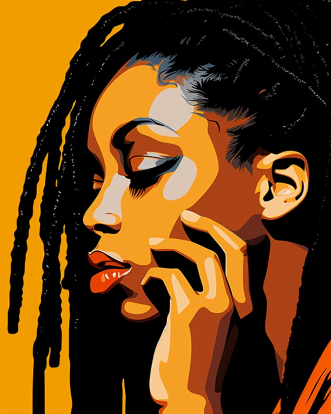 Pintura por números, pintura acrílica afroamericana por números, kit de pintura por números para niños y adultos, principiantes, moda negra, pintura