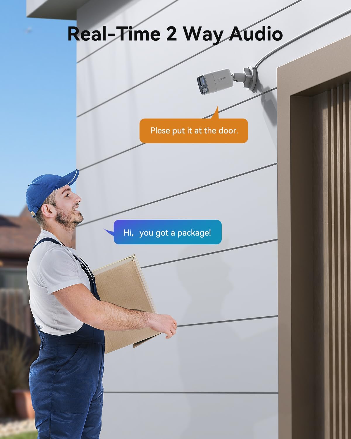 TMEZON Sistema de cámara de seguridad POE 4K 16CH NVR-H.265 4 unids 5MP PoE Home IP Network Cámaras de seguridad con cable con persona Detección de