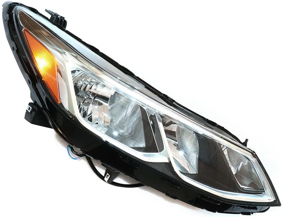 Fetcoi Faros delanteros halógenos, faros delanteros derecho derecho del pasajero, compatible con Chevy Cruze 2016 2017 2018 2019
