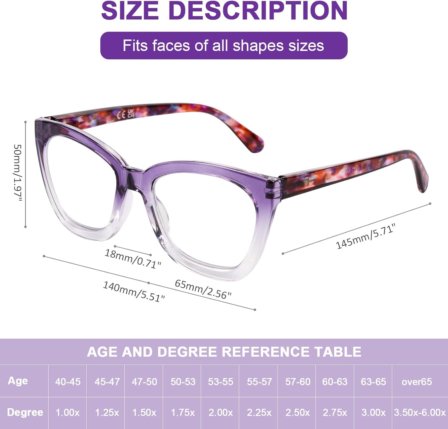 AQWANO Gafas de lectura de ojo de gato de gran tamaño para mujer, bloqueo de luz azul, filtro de rayos UVdeslumbramiento, lectores de computadora de