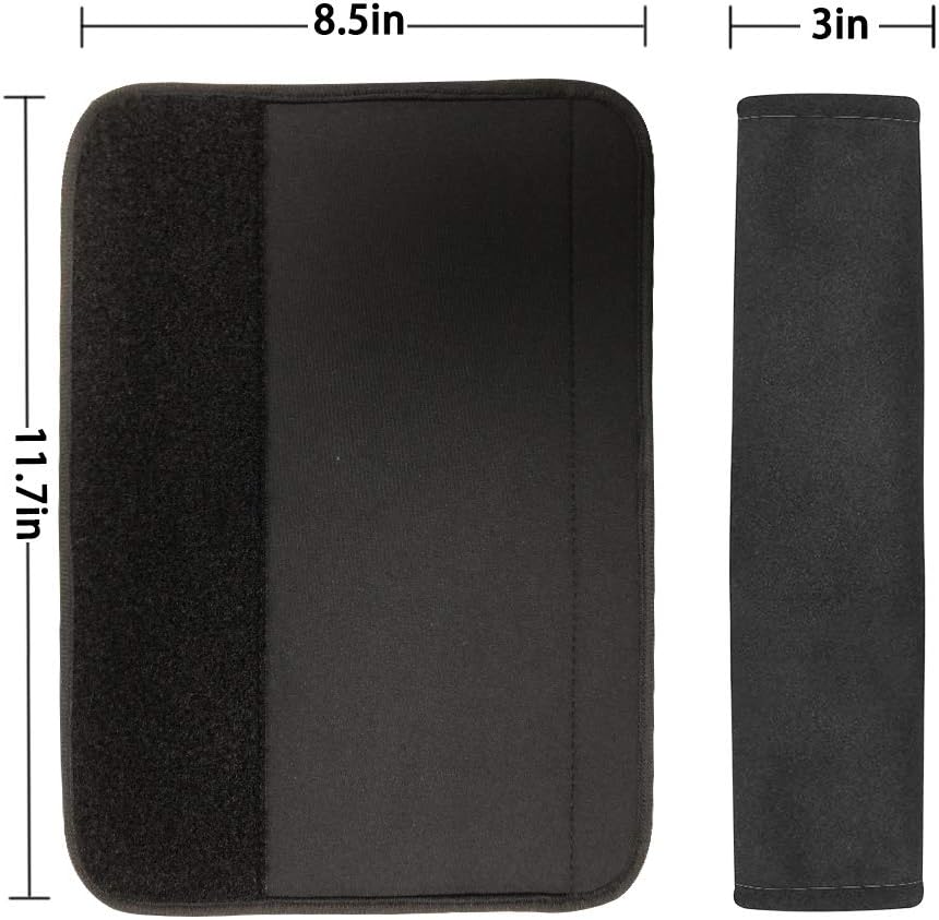 FOR U DESIGNS – 2 fundas universales para cinturón de seguridad, correa de hombro, almohadillas para cochebolsa, cinturón de seguridad suave, talla
