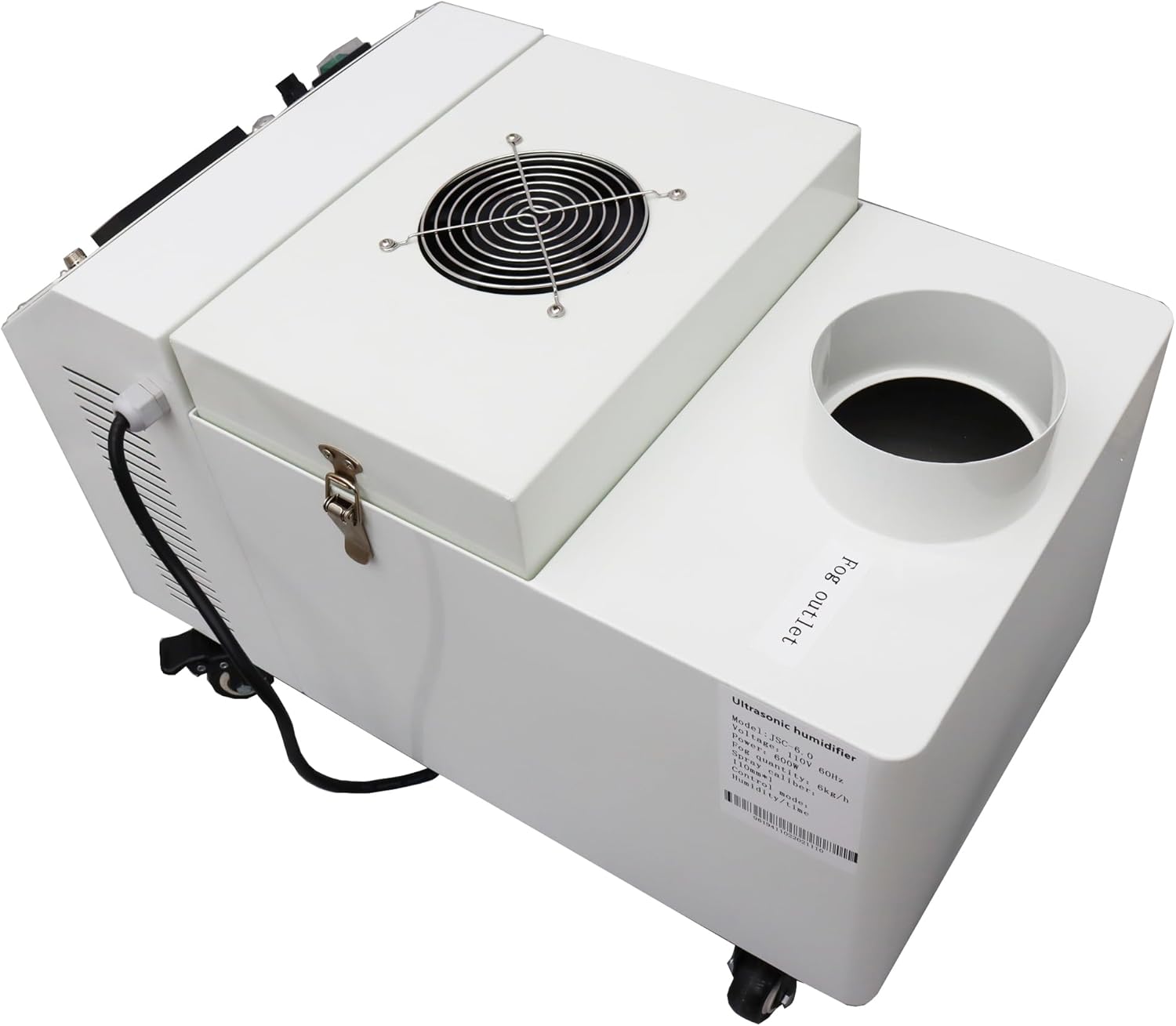 Humidificador ultrasónico comercial Enfriador Pulverizador 13.2 lbsh Industrial Portable Fog Maker Gran Volumen 400-1000 Pies Cuadrados