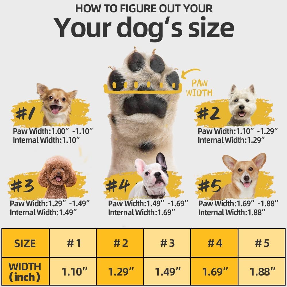 Hcpet – Zapatos para perros pequeños, botas transpirables, protectores de patas para pavimento caliente, botas de senderismo de nieve para invierno,