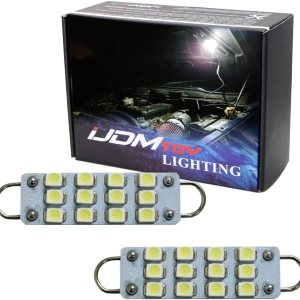 iJDMTOY Bombillas de repuesto LED de xenón blanco 12-SMD compatibles con Dodge RAM, cargador Jeep Wrangler, Grand Cherokee, etc. Montaje de lÔmpara iJDMTOY Bombillas de repuesto LED de xenón blanco 12-SMD compatibles con Dodge RAM, cargador Jeep Wrangler, Grand Cherokee, etc. Montaje de lÔmpara