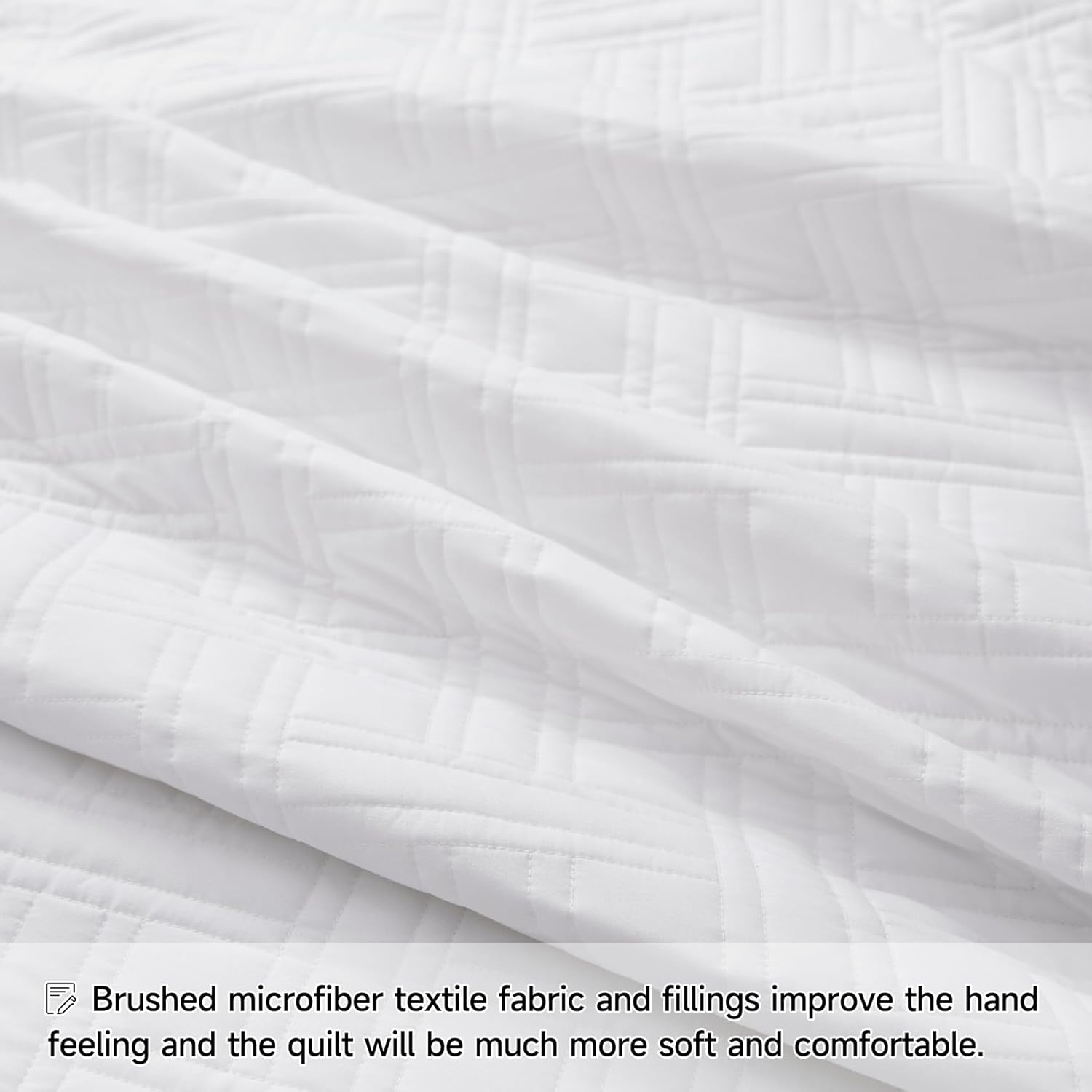 Juego de edredón blanco tamaño King, juego de ropa de cama ligero y fino de verano, juego de colcha y colcha de microfibra suave para todas las