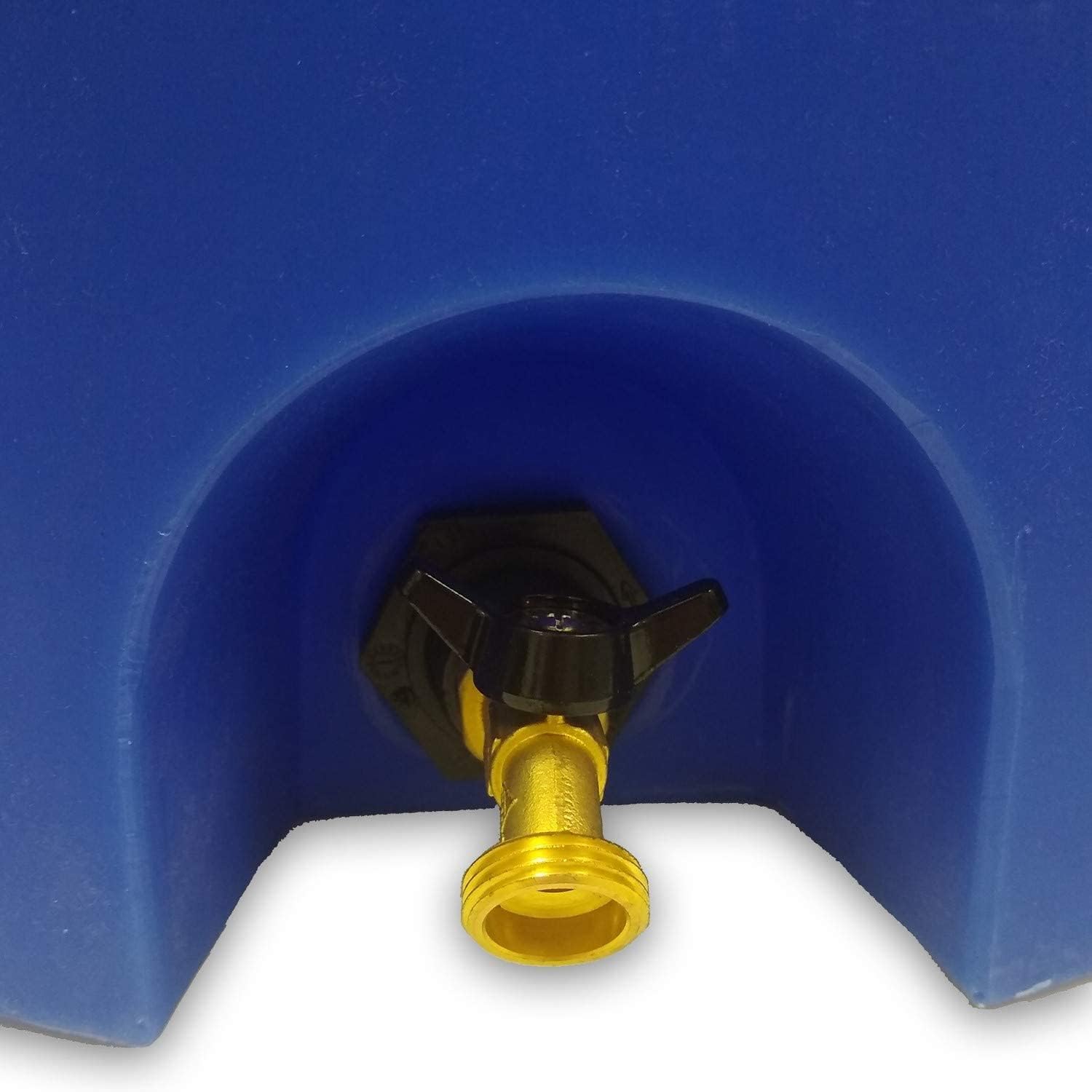 Tanque de almacenamiento de agua de emergencia apilable de 30 galones, 2 tanques y kit de tratamiento de agua, plástico de grado alimenticio sin
