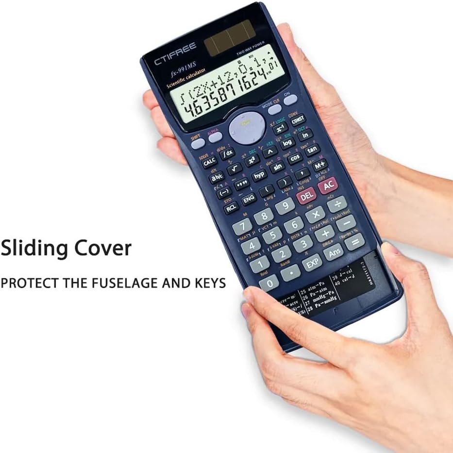 CTIFREE Calculadora científica FX-991MS College Middle School Matemáticas 401 Función Calculadora Cientifica Calculadora científica de doble potencia