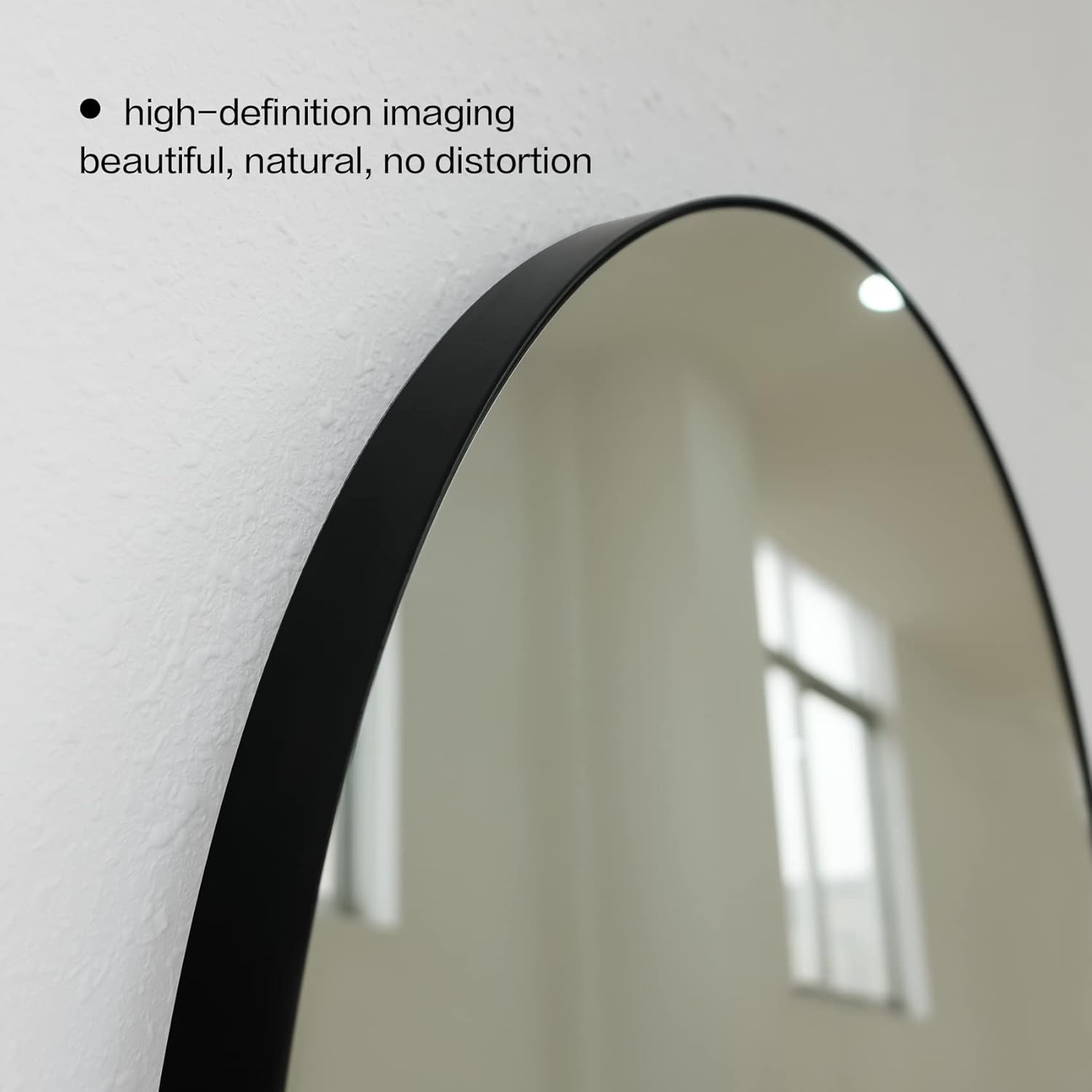 FUMANGO Espejo de arco negro, espejo de pared de 24 x 36 pulgadas, espejo decorativo grande para tocador, espejos de baño arqueados para pared,