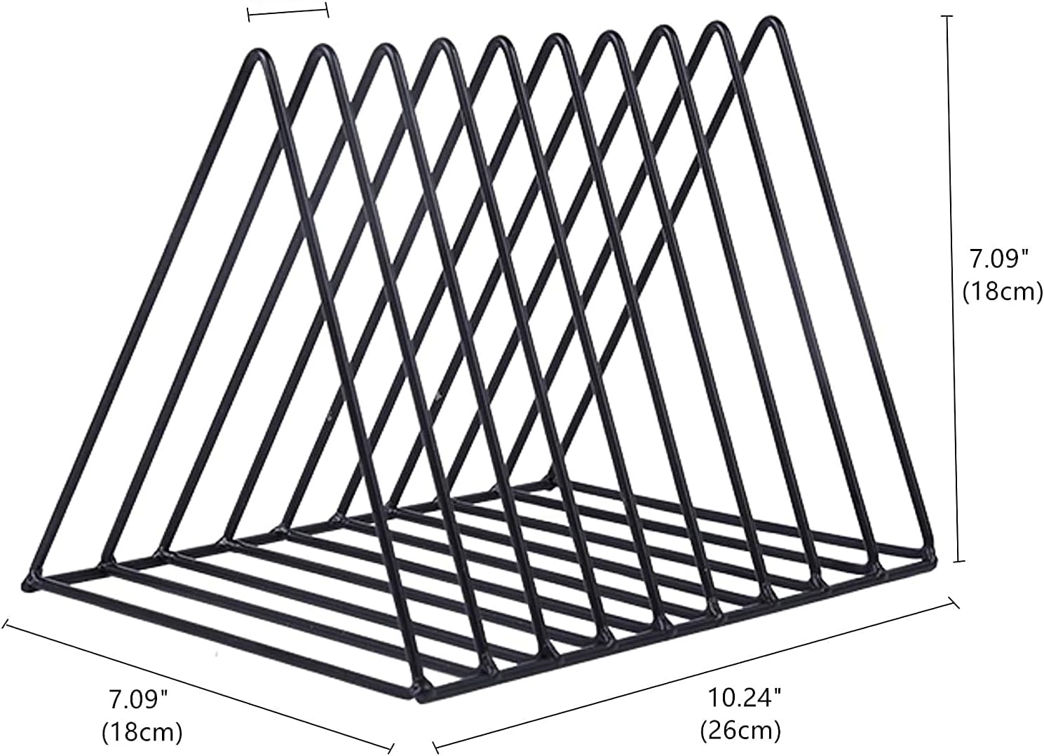 PENNGKE – 2 soportes para revistas, periódicos, almacenamiento de cartas, organizador de clasificador de archivos de escritorio, triangular,