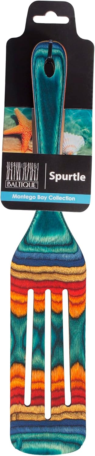 Baltique Montego Bay Collection – Utensilios de cocina de madera de 13 pulgadas, seguro para antiadherente
