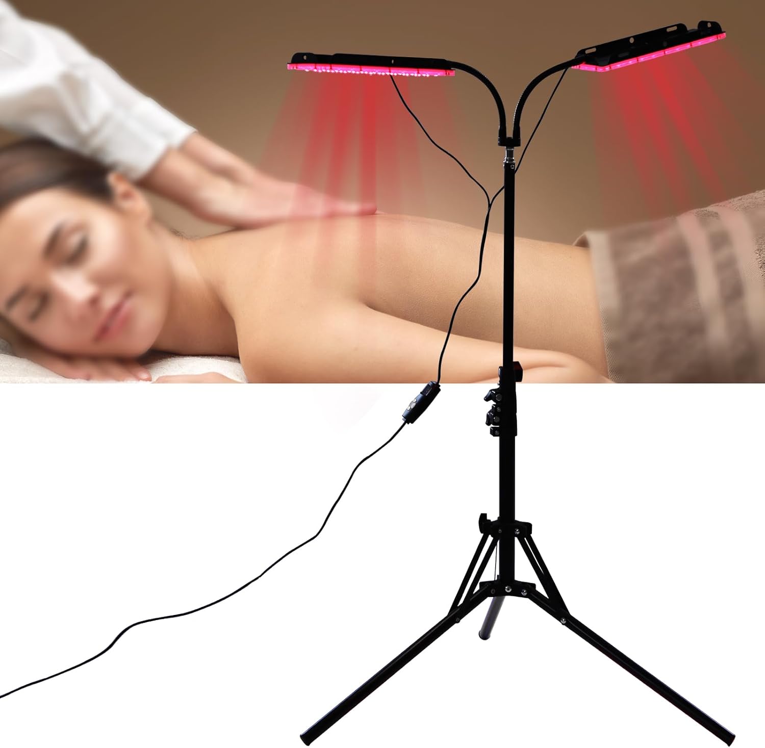 LOHISHILO 90W 240V TDP Lámpara de calor infrarrojo lejano Lámpara de terapia mineral Dispositivo de calefacción para alivio del dolor, para el
