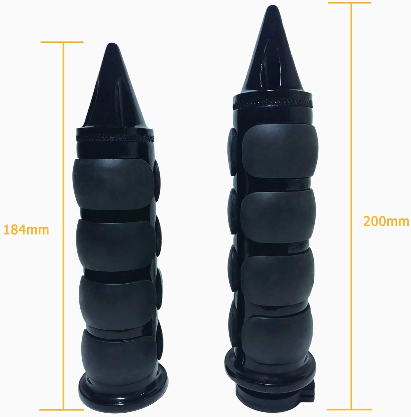 Empuñaduras de mano universales de 1 pulgada para manubrio antideslizantes de 1 pulgada de goma cromada negra para la mayoría de motocicletas,