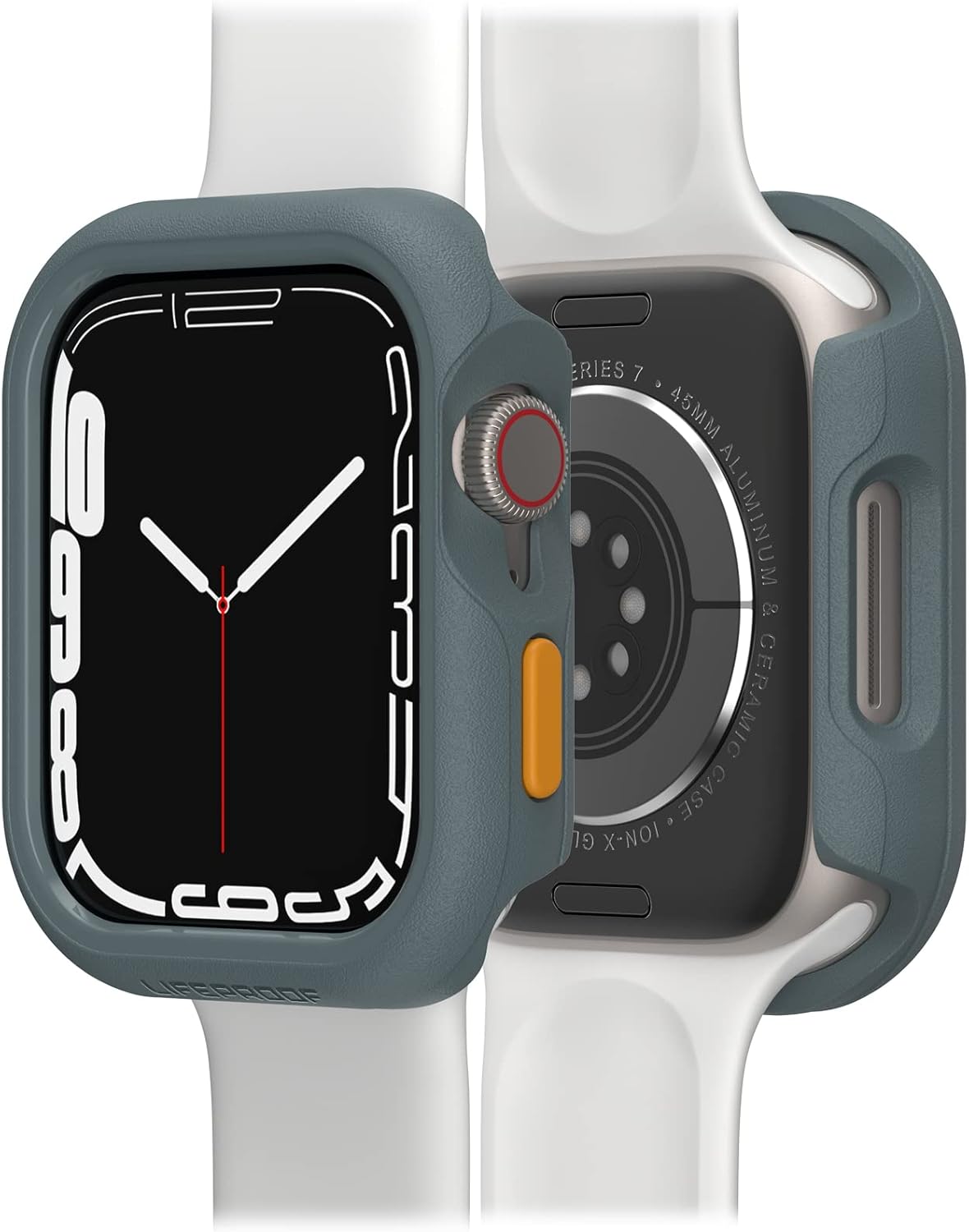 LifeProof Funda ecológica para Apple Watch Series 8 y 7 (1.772 in) – Anclajes lejos (gris)