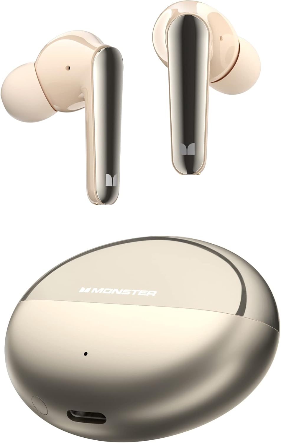 Monster N-Lite 203 AirLinks – Auriculares inalámbricos, Bluetooth 5.3, estéreo de alta fidelidad, auriculares inalámbricos con reproducción de 30