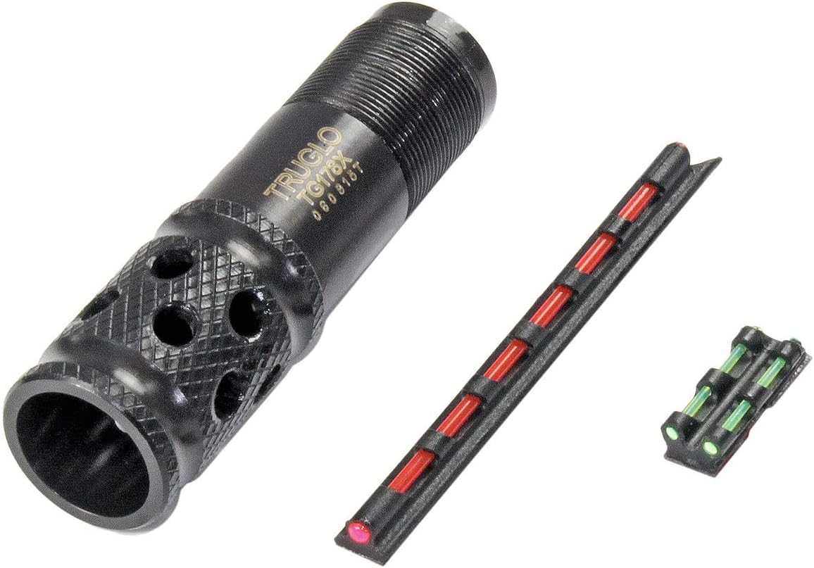 TRUGLO Gobble-Stopper Xtreme Shotgun Choke Tube Combo – Incluye mira de fibra óptica de ajuste universal