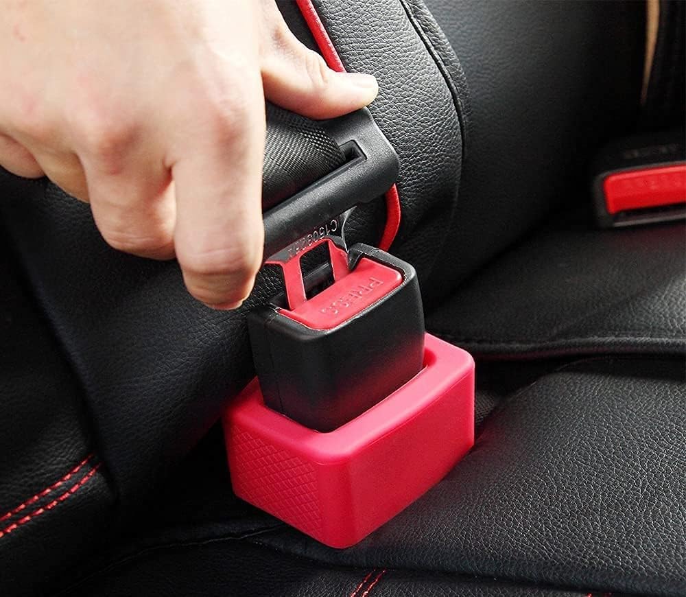 Soporte de hebilla para cinturón de seguridad de automóvil, hebilla de silicona flexible, hebilla de refuerzo que levanta el cinturón de seguridad