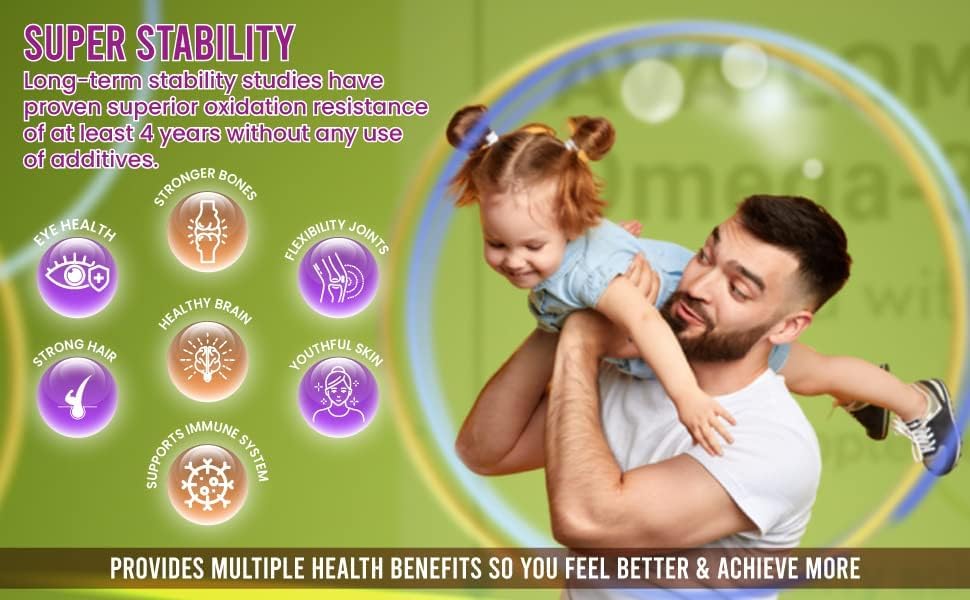 Omega 3, 500 mg  Evonik Germany II Enriquecido con EPADHA  Corazón Saludable  Cerebro  Inmunidad (paquete de 1)