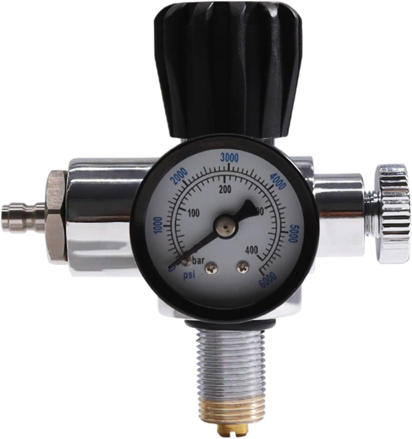 TUXING Tanque de aire de fibra de carbono 4500psi 6.8L, regulador de aire comprimido ajustable para cilindro de tanque de paintball Pcp con válvula