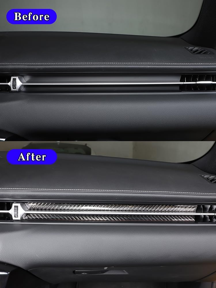 RURZTDAKM Car Co-Pilot – Decoración de consola central, compatible con Toyota Supra 2019, 2020, 2021, 2022, borde de fibra de carbono suave,
