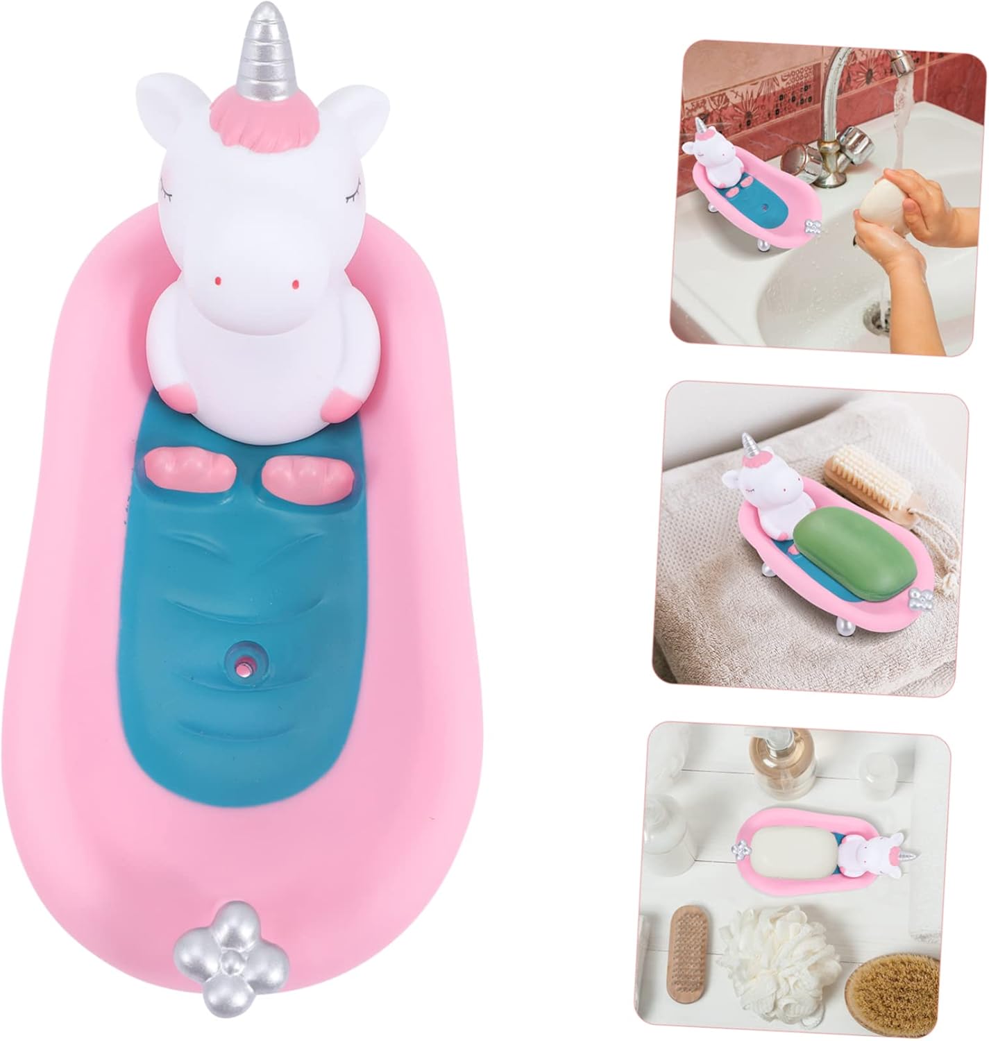 Jabonera decorativa de dibujos animados lindo soporte para caja de jabón para baño, cocina, encimera, bandeja de jabón para almacenamiento de jabón