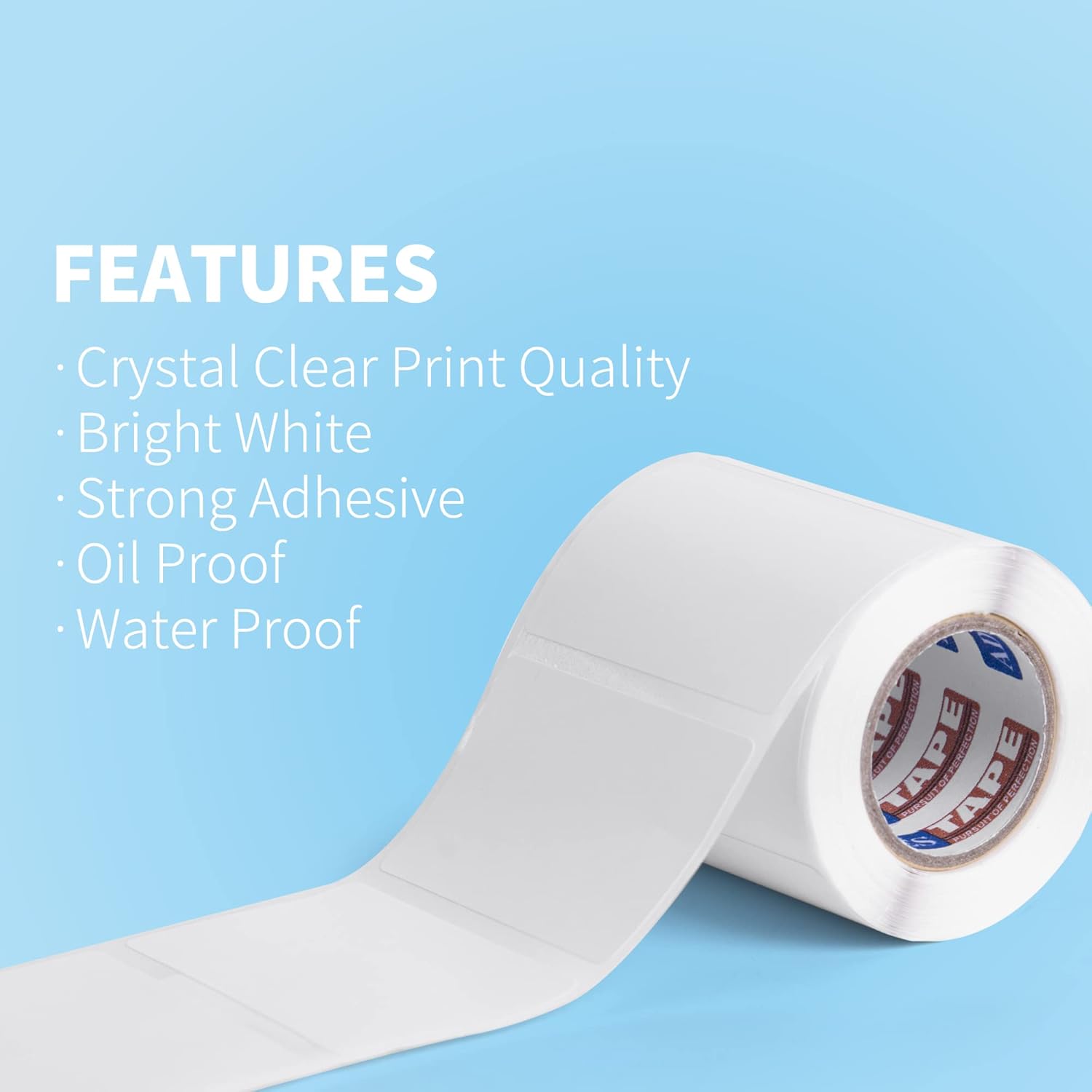 ADHES – Rollo de etiquetas térmicas directas de 1-12 x 34 pulgadas (1.575 x 0.787 in), compatible con impresora térmica, papel de impresora de