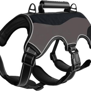 Arnés para perro a prueba de escapes, chaleco reflectante ajustable sin tirones con asa de elevación y clip para correa, arnés de cuerpo completo Arnés para perro a prueba de escapes, chaleco reflectante ajustable sin tirones con asa de elevación y clip para correa, arnés de cuerpo completo