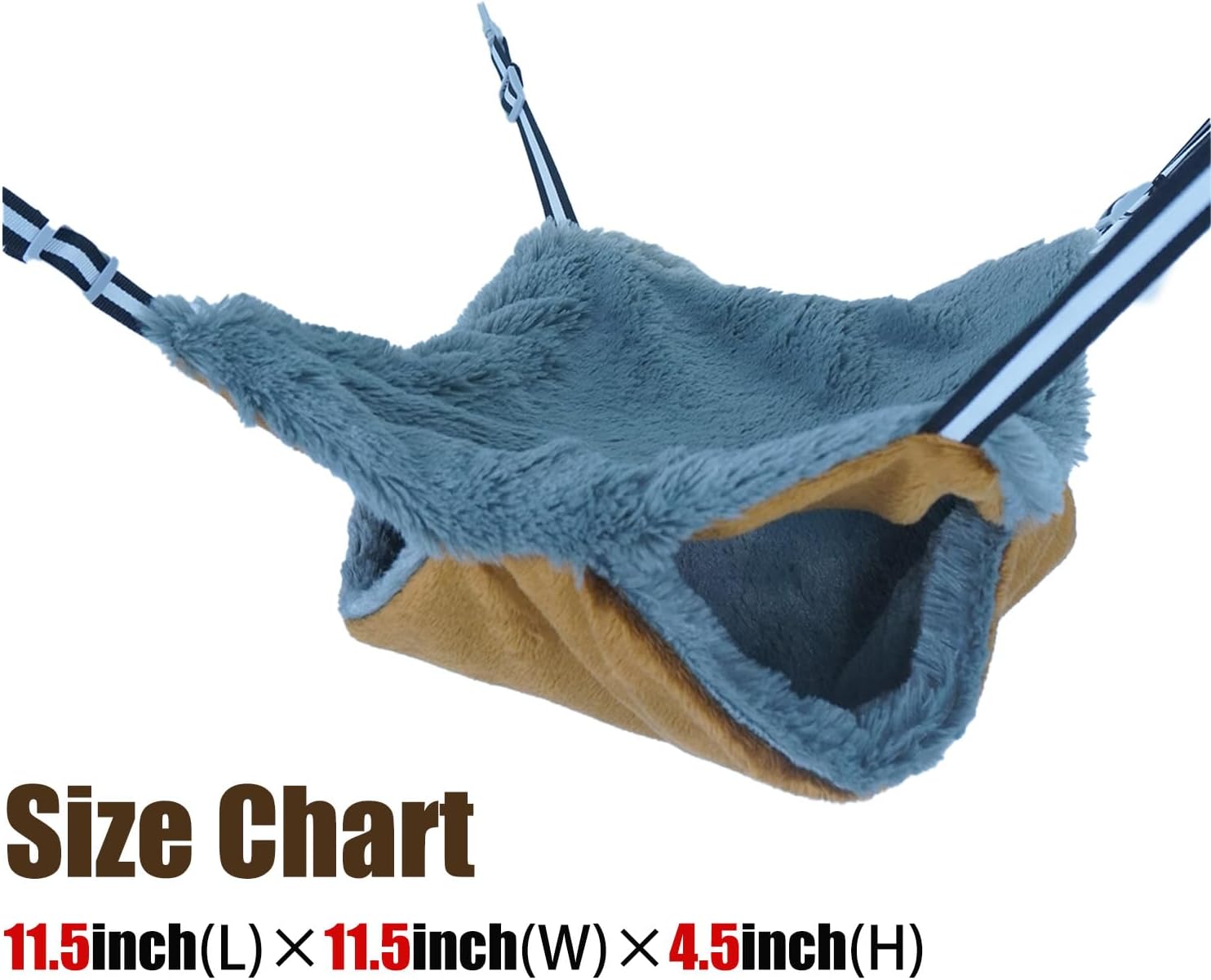 Hamaca de jaula de hurón para rata, ropa de cama pequeña para mascotas, accesorios de juguete de doble capa para hámster, cobaya, rata, hurón,