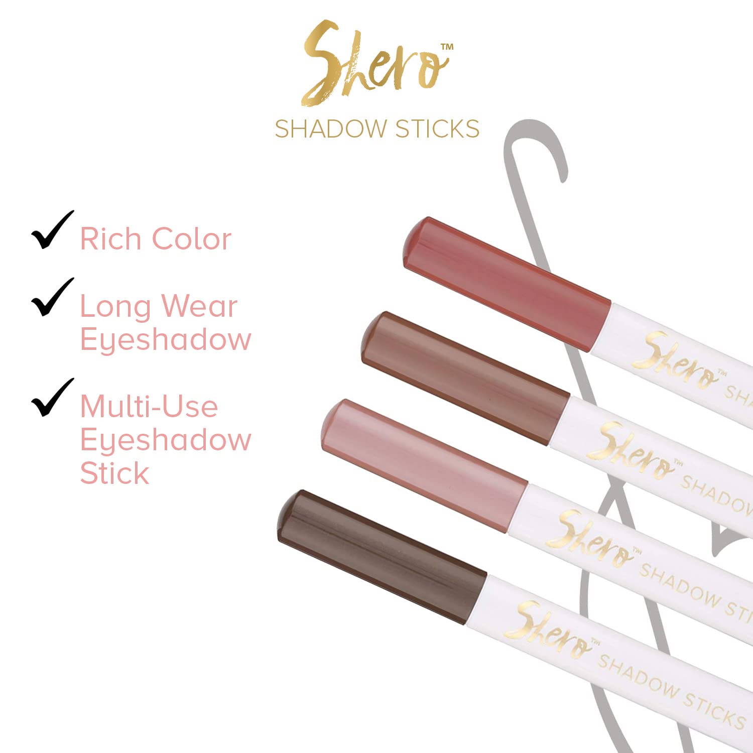 Belle Beauty by Kim Gravel Shero Shadow Stick – Sombra de ojos audaz para ojos impresionantes sin esfuerzo, champán