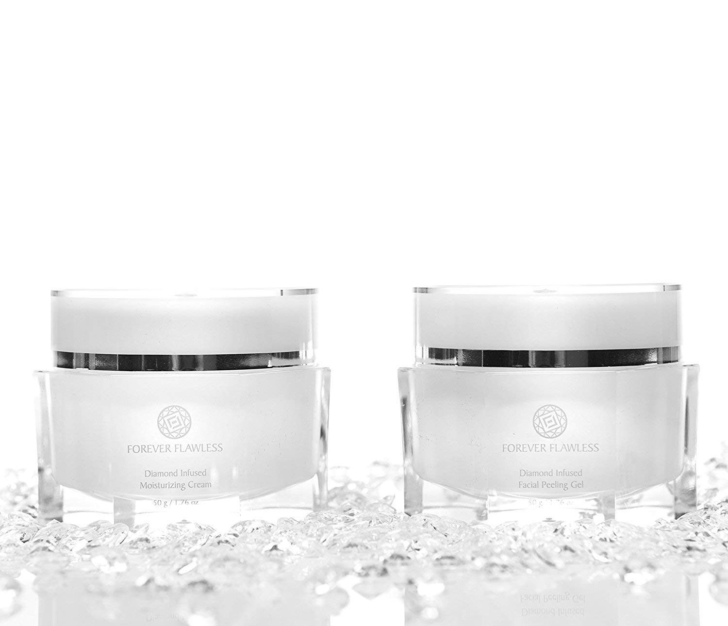 Forever Flawless Gel exfoliante facial y crema hidratante. Tratamiento facial de dos pasos. Exfoliación de spa en casa e hidratación óptima para un