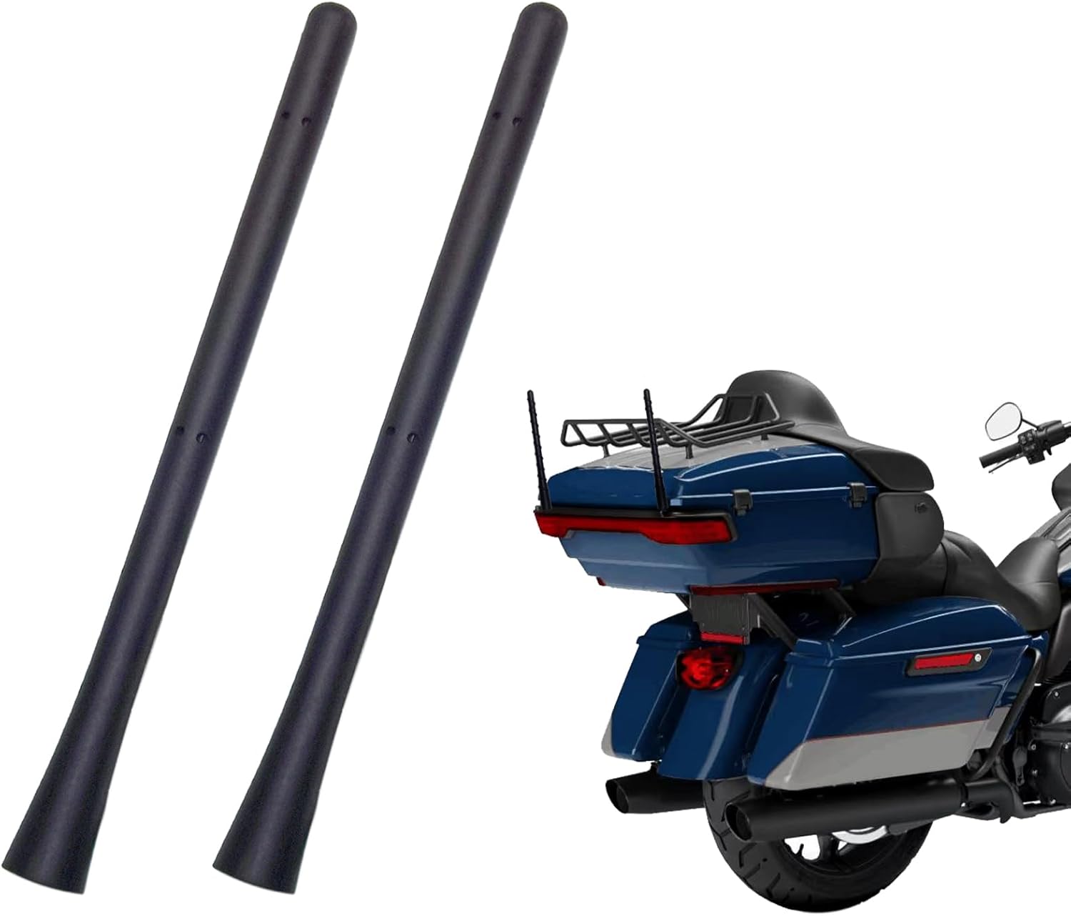 Antena para motocicleta, paquete de 2 unidades de 7 pulgadas  Recepción mejorada de FMAM  Antena corta compatible con Harley Davidson Street Glide